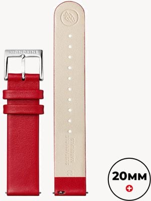 Mondaine Vegan Grape Leather Strap - Red - (20mm) FG1622030Q
