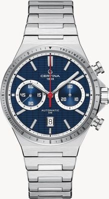 Certina DS-7 Chrono Auto (42mm) Blue Dial / Stainless Steel Bracelet C0434271104100