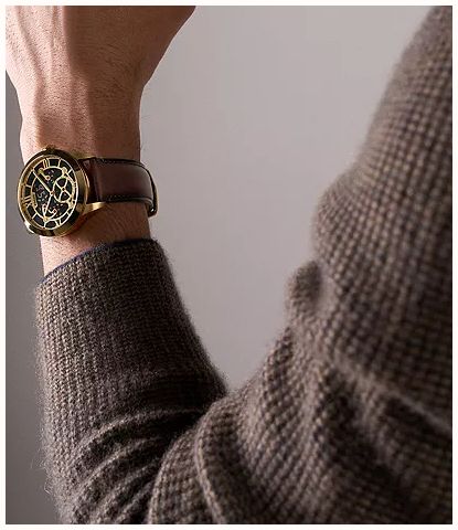Fossil Townsman Big Tic 42 mm Brown Leather FS6190 - alternate view 3