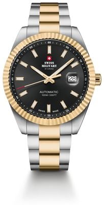Swiss Military by Chrono Automatic Black Dial Two Tone Bracelet Dress Watch SMA34110.05
