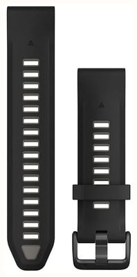 Garmin QuickFit® 20 Watch Bands (20mm) Black/Pebble Gray Silicone 010-13391-00