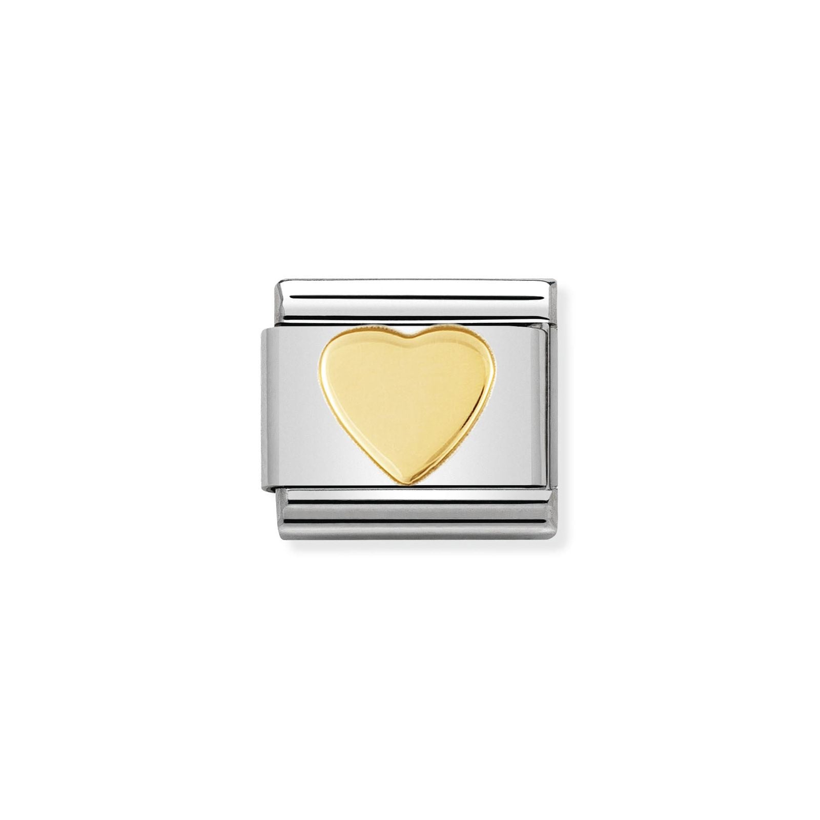 Nomination 030116/02 Classic Heart 18ct Gold & Steel Charm Jewellery