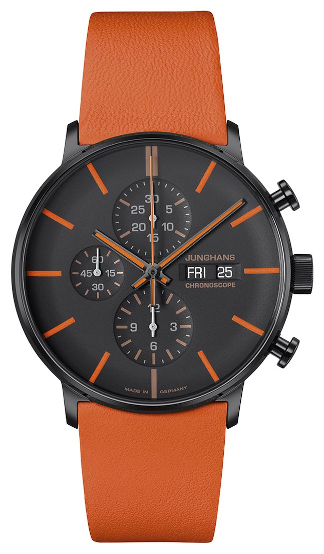 Junghans 27/4370.01 FORM A Chronoscope (43mm) Black & Orange Watch