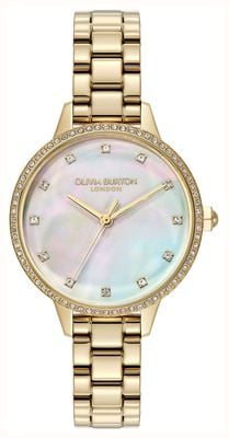 Olivia Burton Captivate Crystal Quartz (34mm) Mother-of-Pearl Dial / Stainless Steel Bracelet 24000347