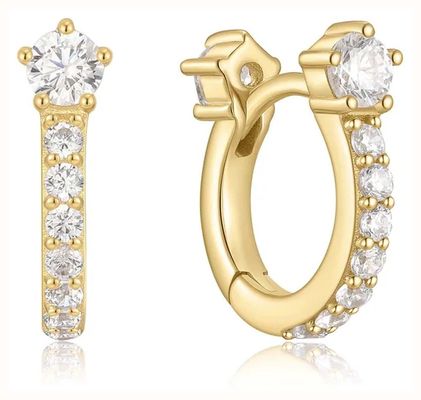 Ania Haie Gold Sparkling Pavé Huggie Hoop Earrings E066-04G