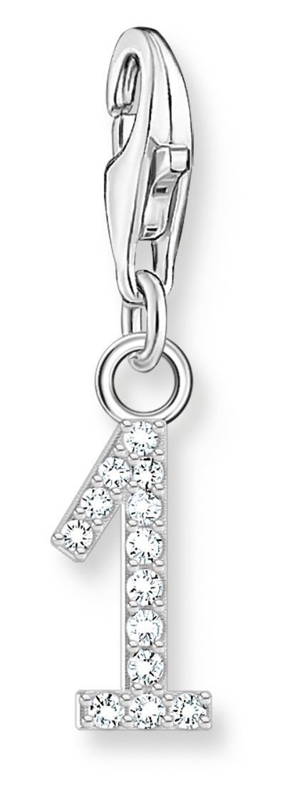 Thomas Sabo 2125-051-21 Silver Charm Pendant Number 1 With Jewellery