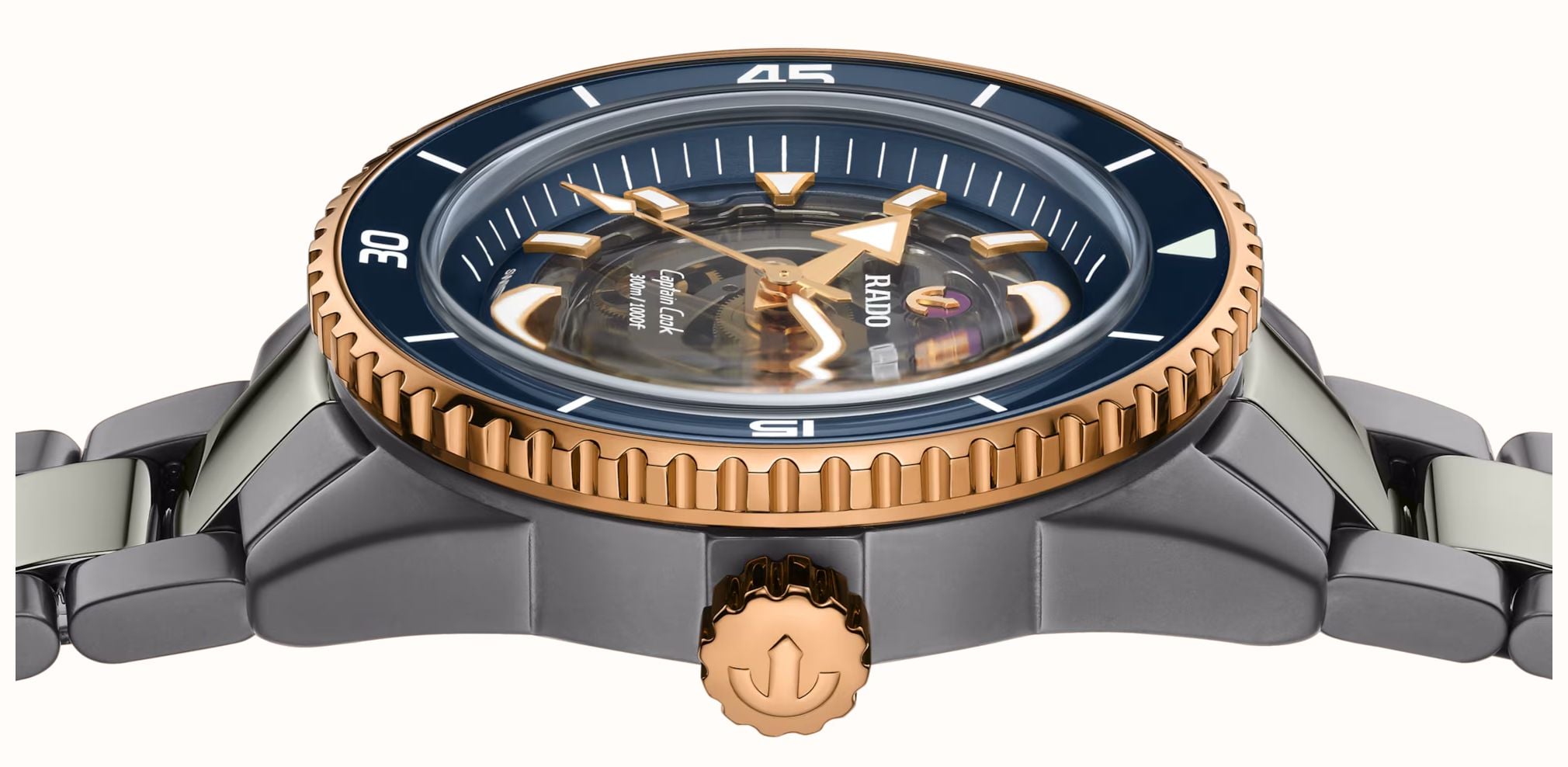 RADO Captain Cook High-Tech Ceramic Skeleton (43mm) Black Dial / High-Tech Ceramic Bracelet Watch R32148172 - alternate view 2