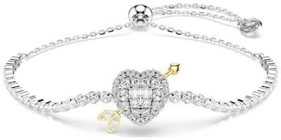 Swarovski Idyllia Heart & Arrow Rhodium Plated Bracelet (24cm) 5742022