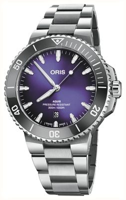 ORIS Aquis Date "Taste of Summer" Automatic (43.5mm) Voilet Dial / Stainless Steel Bracelet 01 733 7789 4158-07 8 23 04PEB