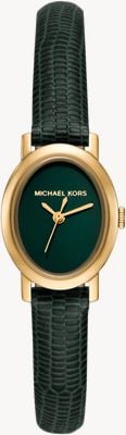 Michael Kors Mini Maude (20.5mm) Dark-Green Dial / Dark-Green Leather Strap MK7633