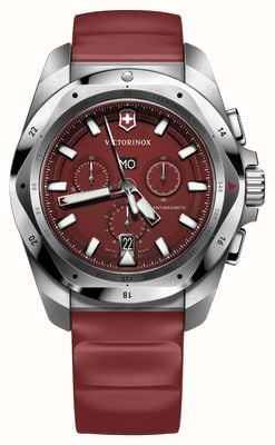 Victorinox I.N.O.X. Chrono (43mm) Red Dial / Red Rubber Strap 241986