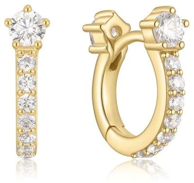 Ania Haie Gold Sparkling Pavé Huggie Hoop Earrings E066-04G