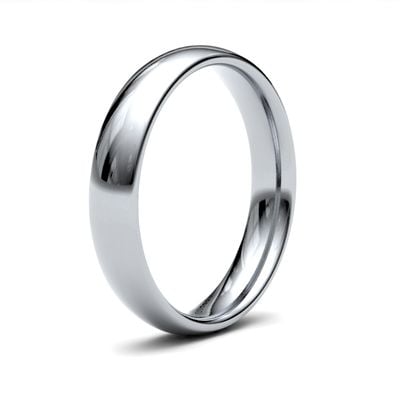 James Moore Wedding Rings | 9ct White Gold | 4mm | Medium | Traditional Court | AG_4LMC-9W