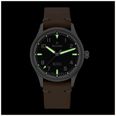 Damasko DF10 Three-Hand Manufacture (39mm) Old Radium Black Dial / 'Vintage' Brown Leather Strap Watch DF10 RADIUM - alternate view 5