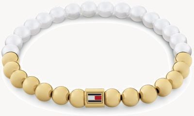 Tommy Hilfiger Ladies Beaded Two-Tone Bracelet 2780962