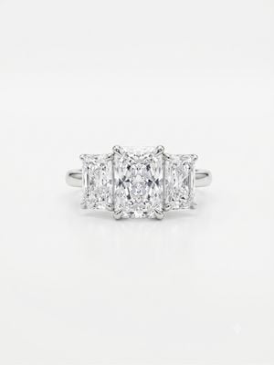 Platinum Lab Grown Trilogy Ring Dvs1 J12308