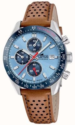 Lotus Sport Chronograph (39.5mm) Blue Dial / Brown Leather Strap L18995/2