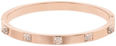 Swarovski Women's Dextera Bangle White Crystals Rose Gold Tone-Plated Size Large 5184528