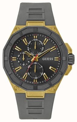 Guess Men's R2 (46mm) Black Dial / Grey Silicone Strap GW0803G1