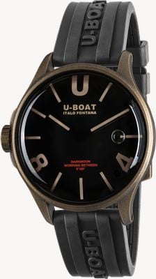 U-Boat Darkmoon Bronze PVD (40mm) Black Curve Dial / Black Vulcanised Rubber Strap 9549