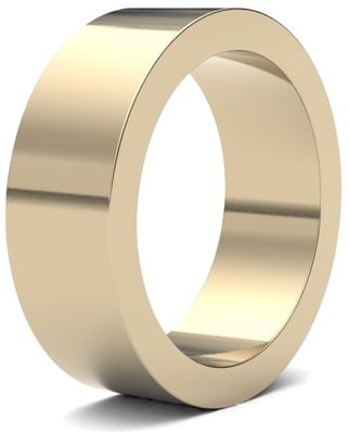 James Moore Wedding Rings | 9ct Yellow Gold | 7mm | Heavy | Flat | AG_7LHF-9Y