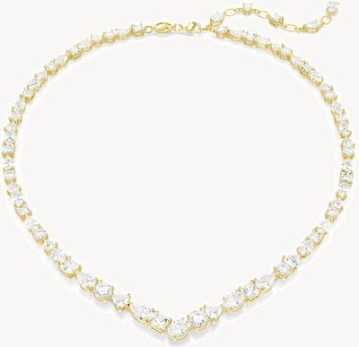 Swarovski Mesmera Necklace Mixed Cuts, White, Gold-Tone Plated 5743826
