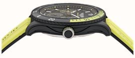 Aston Martin Aramco Formula One™ Team PIT W Quartz Multifunction (46mm) Black Dial / Yellow Silicone Strap MTFP1F502 - alternate view 3