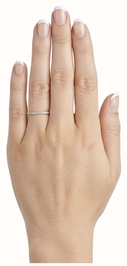 0.15ct Round Brilliant Natural Diamond Platinum Half Eternity Ring SR3687 - alternate view 4