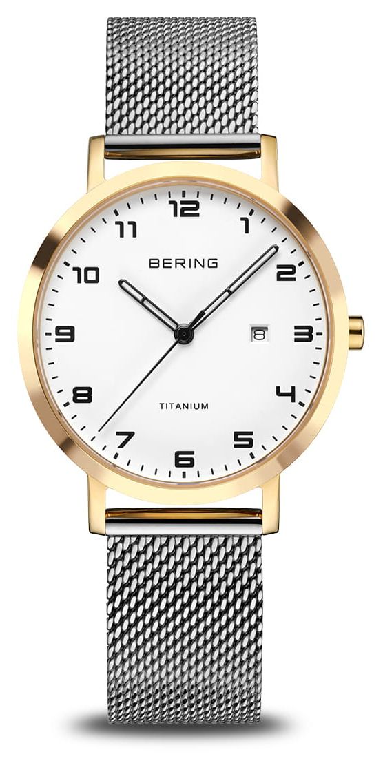Bering 18634-010 Titanium Quartz (34mm) White Dial / Silver Watch