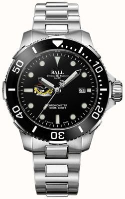 Ball Watch Company Engineer Hydrocarbon DeepQUEST Protector Chronometer (42mm) Black Dial / Titanium & Steel Bracelet DM3002A-S9C-BK
