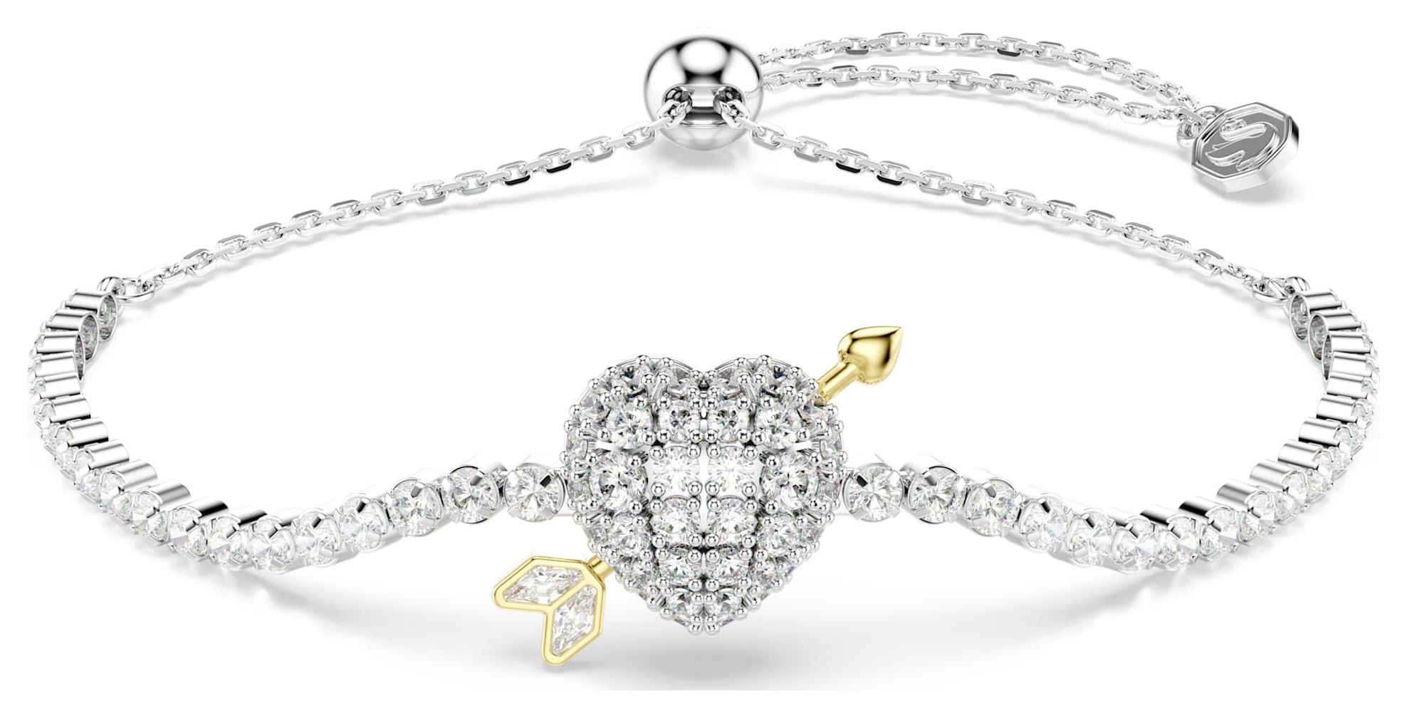 Swarovski 5742022 Idyllia Heart & Arrow Rhodium Plated Jewellery
