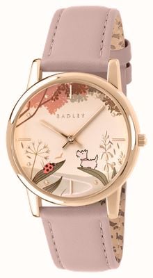 Radley Ladybird Road (35mm) Rose-Gold Printed Dial / Prairie Pink Leather Strap RY21846