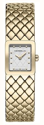 Herbelin Women's Ruban (18.6mm) White Dial / Gold PVD-Plated Stainless Steel Bracelet 17596BP11