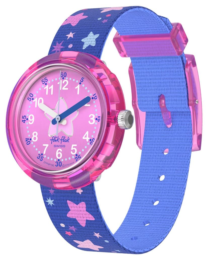 Flik Flak FPNP190 Children's Girls Pink and Purple To The Watch