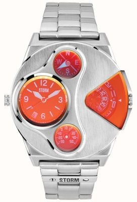 STORM | V2 Navigator Lazer Red Dual Time Stainless Steel Watch | 47246/R