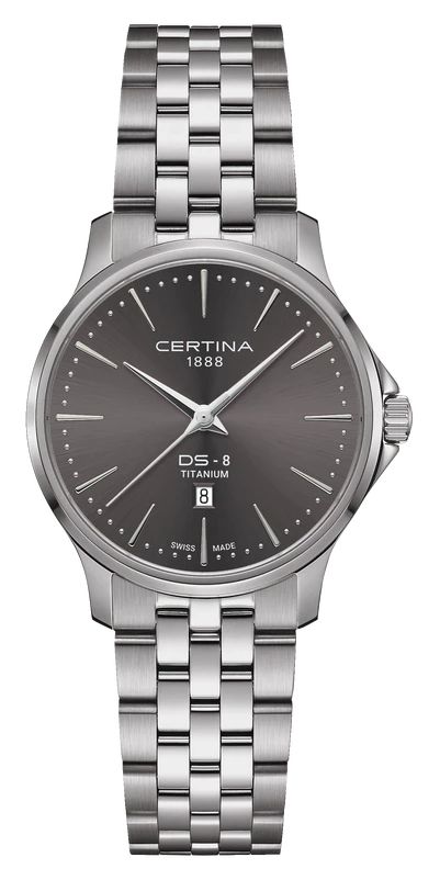 Certina C0450104408100 DS-8 Lady (31mm) Grey Dial / Titanium Watch