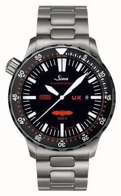 Sinn UX SDR GSG 9 (EZM 2B) (44mm) Black Dial / Tegiment H-Link Steel Bracelet 403.081 H LINK