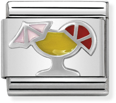 Nomination Classic Cocktail Sterling Silver & Steel Enamel Charm 330202/26