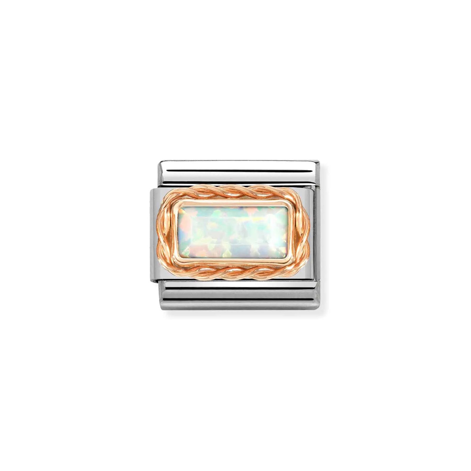 Nomination 430512/07 Classic White Opal Baguette Stone 9ct Jewellery