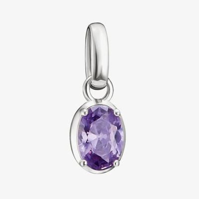 Thomas Sabo Silver Charm Pendant Birthstone February Connect CC1330-051-13