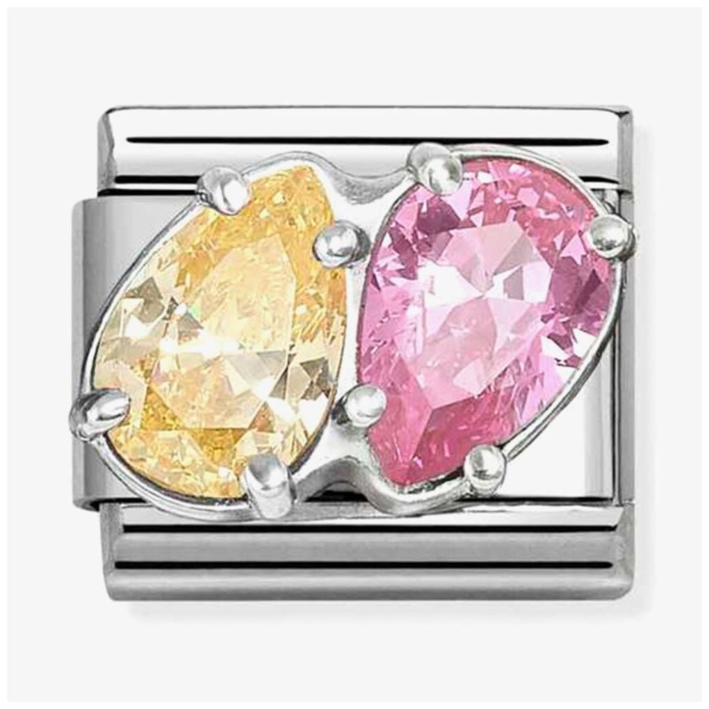 Nomination 330329/17 Classic Yellow & Pink Twin Drops Charm Jewellery