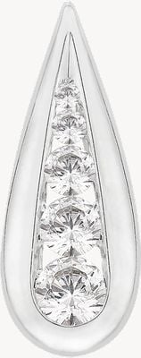 Perfection Crystals Channel Set Graduating Drop Pendant (0.45ct) P4623-SK