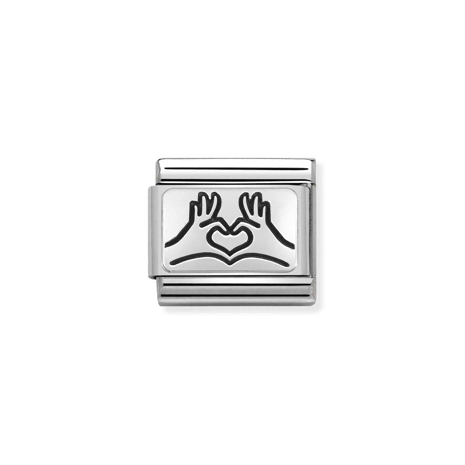 Nomination 330109/58 Classic Heart Oxidised Sterling Silver Jewellery