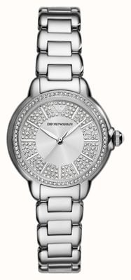 Emporio Armani Women's (32mm) Silver Crystal-Set Dial / Stainless Steel Bracelet AR11632