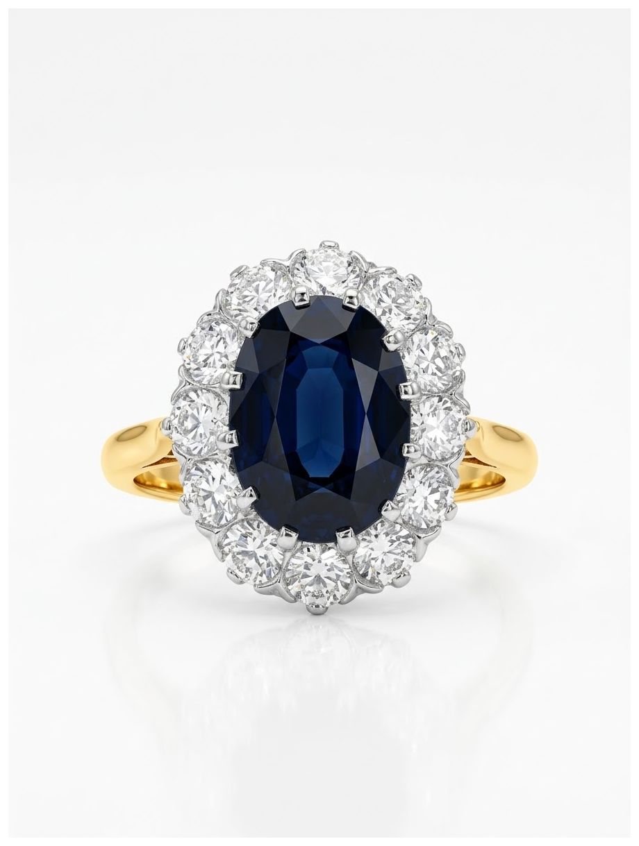 Pre-owned J18130 1.10ct Natural Diamonds & 2.50ct Royal Blue Jewellery