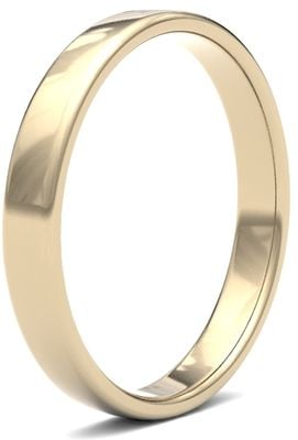 James Moore Wedding Rings | 9ct Yellow Gold | 2.5mm | Light | Soft Court | AG_2.5LLS-9Y