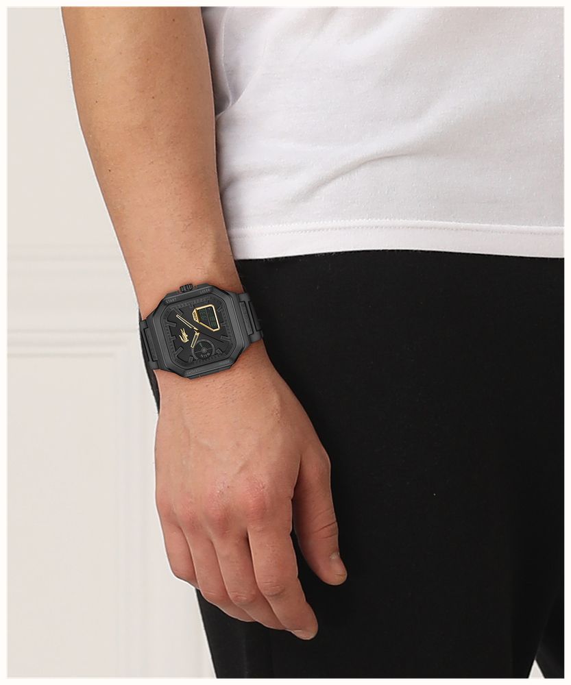 Lacoste Black Stainless Steel Bracelet Black Gold Dail LC33 Square Watch 2011532 - alternate view 4