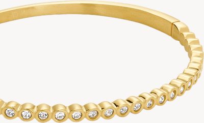 D.LOUISE Bezel Tennis Bangle Gold Cubic Zirconia Stones SKB-025-01