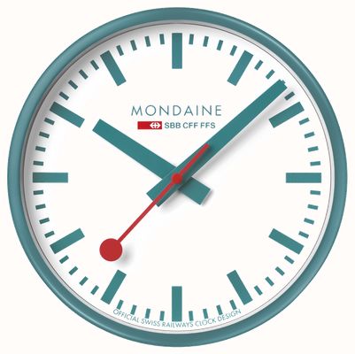 Mondaine Limited Edition Wall Clock (25cm) Transformative Teal - Colour of the Year 2026 A990.CLOCK.10SBD