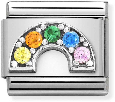 Nomination Classic Rainbow Oxidised Sterling Silver & Steel Charm 330323/01